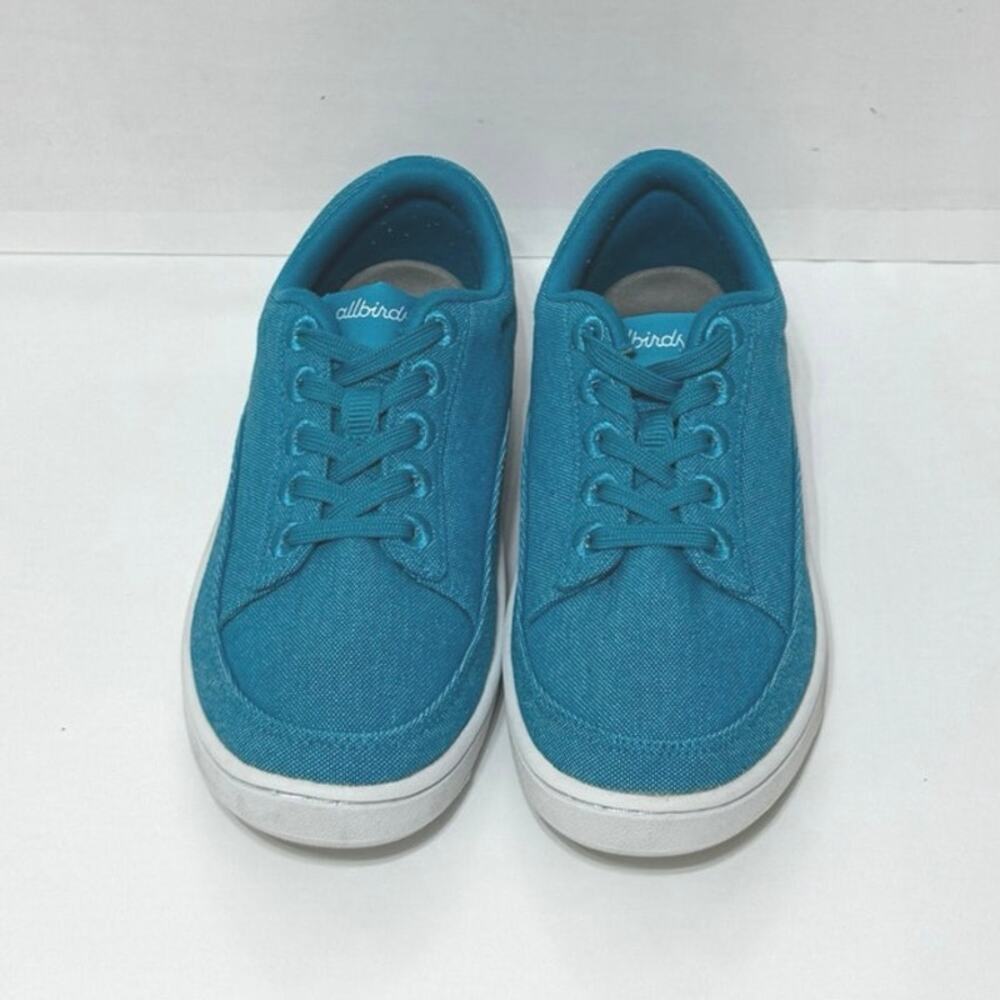 ALLBIRDS Women’s Lace Up Canvas Pacer Athletic Shoe Thrive Teal Size 7 - Picture 3 of 13